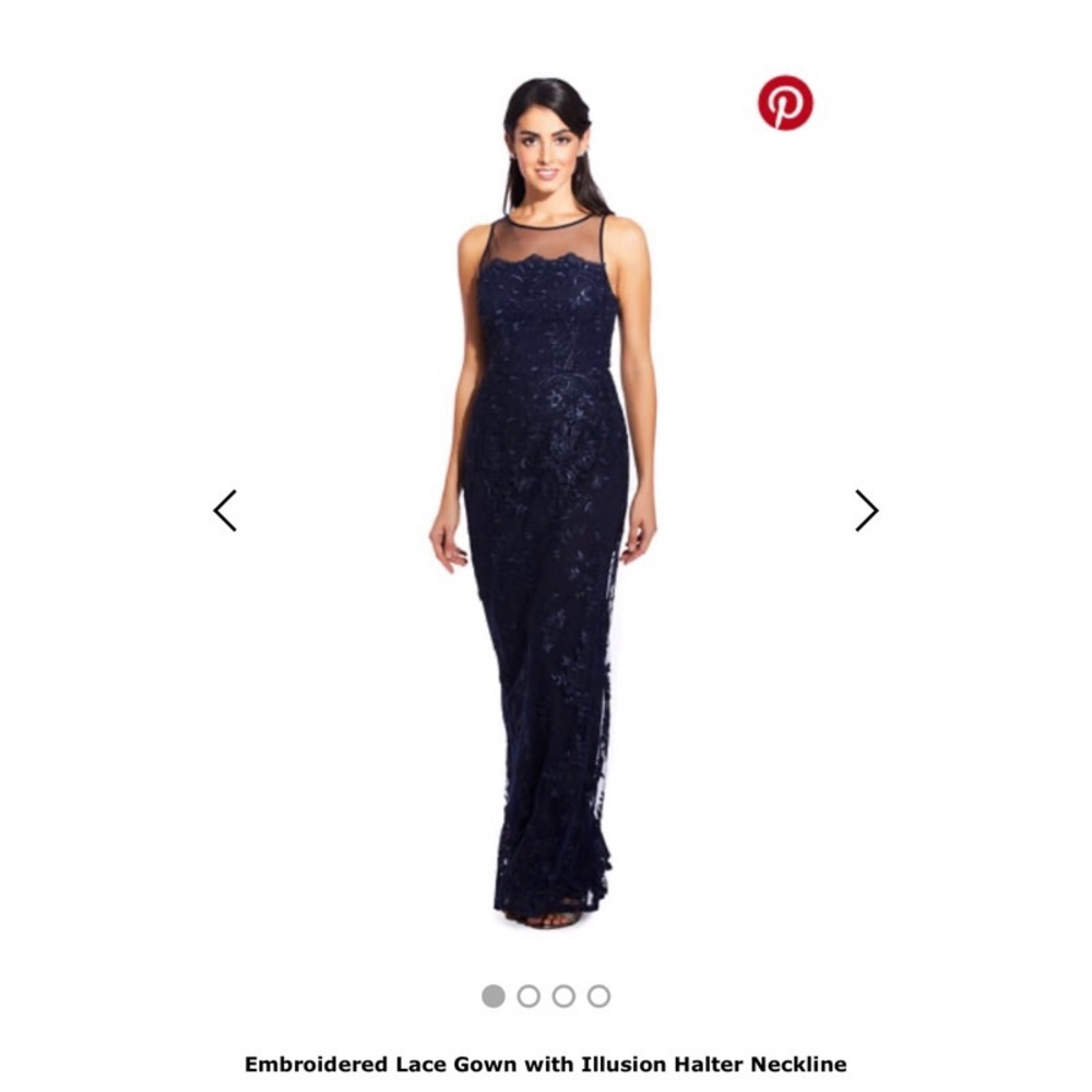 Adrianna Papell Embroidered Illusion Sheath Dress